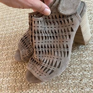 Laser cut wedge heels by Jeffrey Campbell